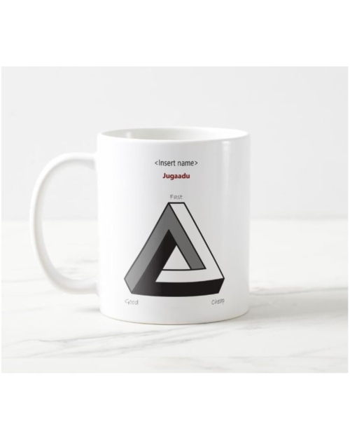 Jugaadu Ceramic White Printed Coffee Mug